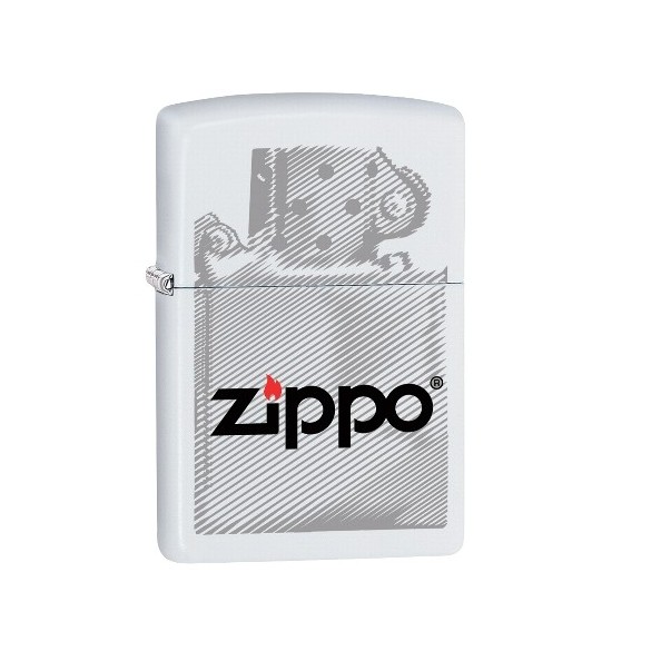   Zippo weiß matt Zippo Lighter Feuerzeug