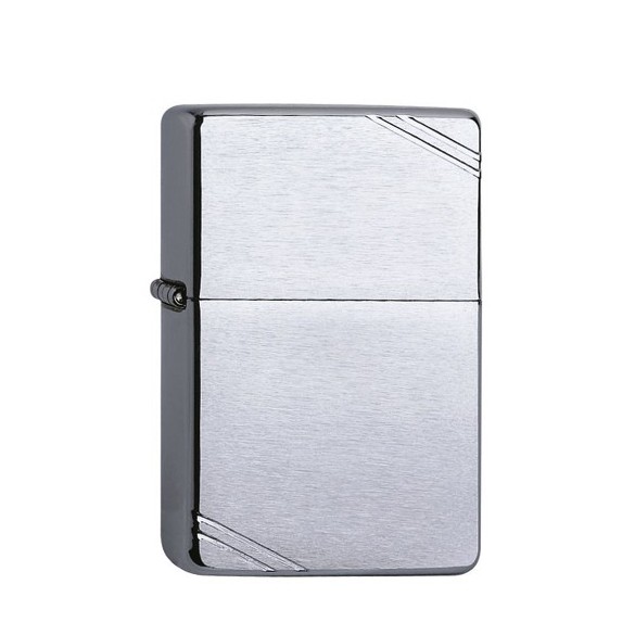 Zippo chrom gebürstet Vintage Streifen Feuerzeug