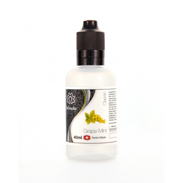 InSmoke Liquid 40ml  Grape Mint  Swiss Made 