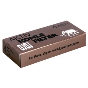 White Elephant aktiv Kohle Filter 6mm 45 Stück 