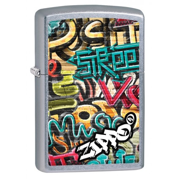 Zippo Neon Orange Zentangle Spider Feuerzeug