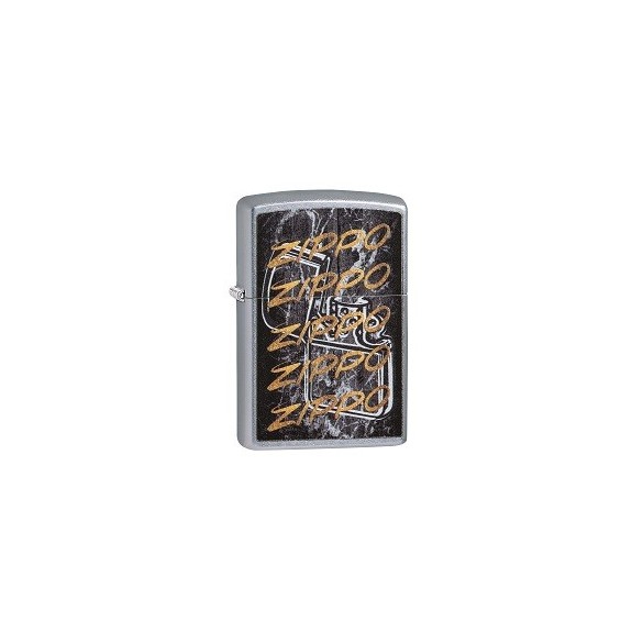 Zippo Neon Orange Zentangle Spider Feuerzeug