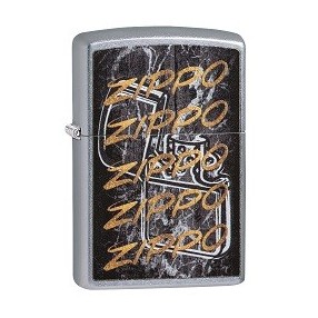 Zippo Neon Orange Zentangle Spider Feuerzeug