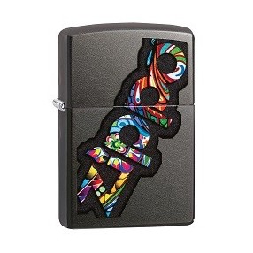 Zippo Neon Orange Zentangle Spider Feuerzeug