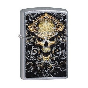 Zippo Neon Orange Zentangle Spider Feuerzeug