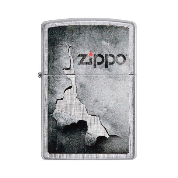 Zippo chrom Linen Weave Grilling Peeled Metal Design Feuerzeug  