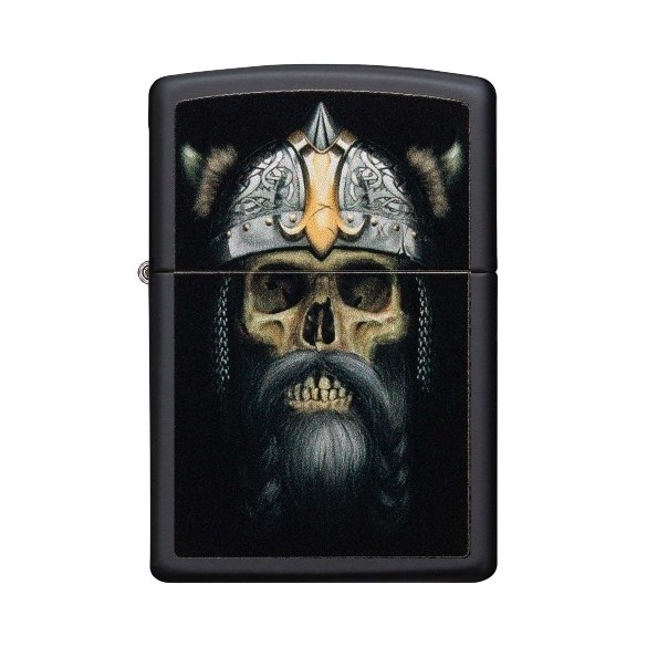 Zippo schwarz matt Skull Design Feuerzeug