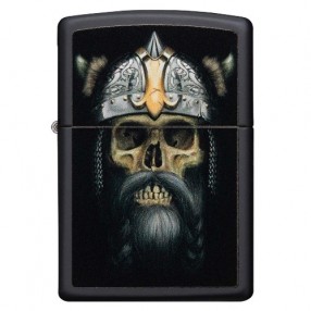 Zippo schwarz matt Skull Design Feuerzeug
