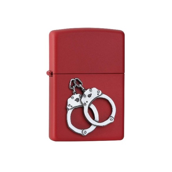 Zippo Handcuffs Emblem red Feuerzeug