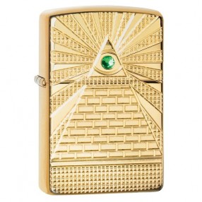 Zippo Woodchuck Brushed Brass Feuerzeug